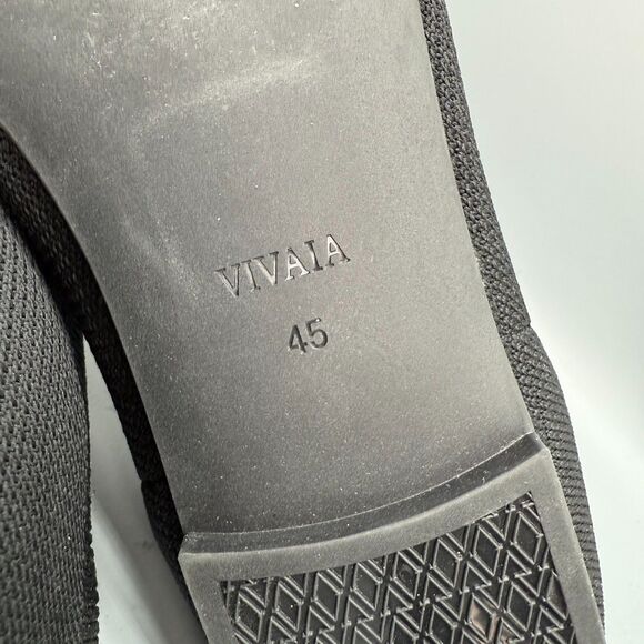 Vivaia Claire Round-Toe Ballet Flat Women's 13 Triple Black Knit Slip-On Comfort - Picture 9 of 11